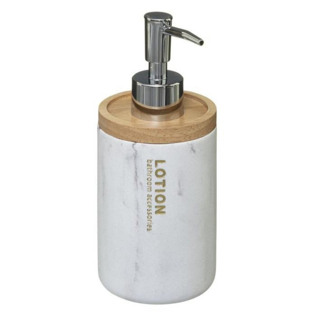 FIVE Distributeur de Savon en Bambou  Léa  17cm Blanc