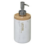 FIVE Distributeur de Savon en Bambou  Léa  17cm Blanc