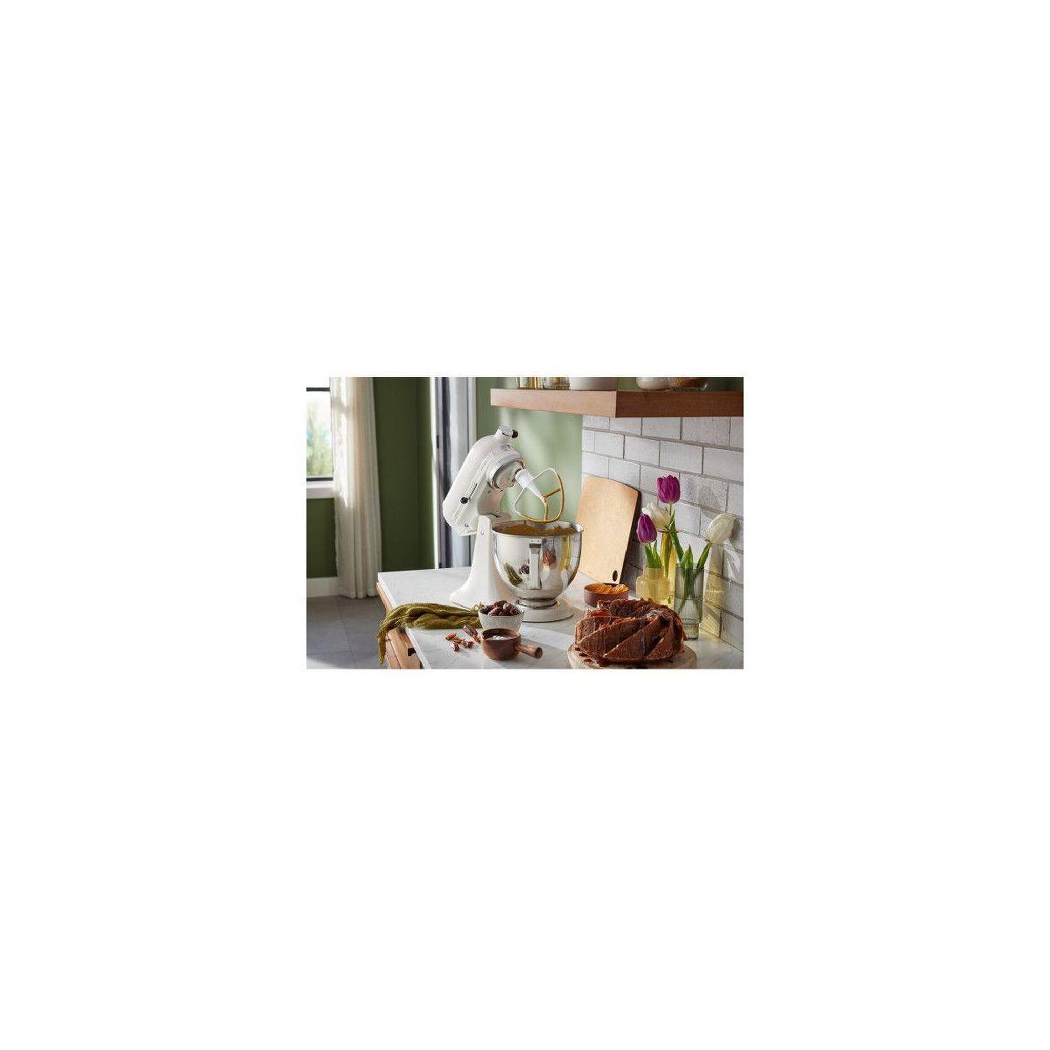 Voir la diapositive 4 : KitchenAid Robot pâtissier 5KSM125EPL Artisan Porcelaine,  4,8 L, bol avec poignée, 300 watts