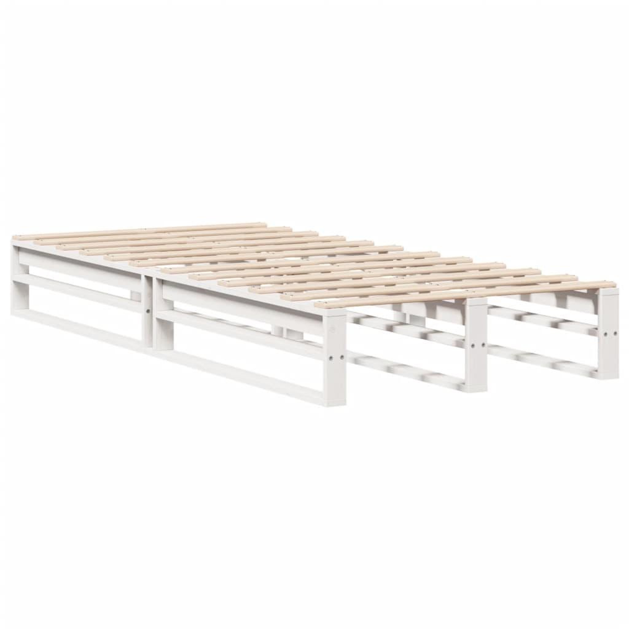 Voir la diapositive 3 : VIDAXL Cadre de lit sans matelas blanc 90x190 cm bois de pin massif