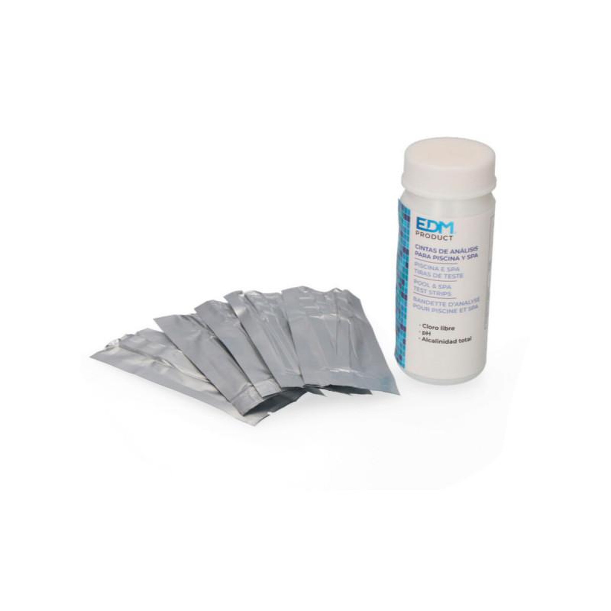 Voir la diapositive 2 : EDM Languettes d'analyse EDM pour piscine et spa - pH-Chlore-TAC