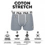 Voir la diapositive 2 : FILA Lot de 4 Boxers coton homme