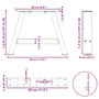 Voir la diapositive 6 : VIDAXL Pieds de table basse forme de A 2 pcs blanc 30x(30-31) cm acier