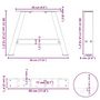 Voir la diapositive 6 : VIDAXL Pieds de table basse forme de A 2 pcs blanc 30x(30-31) cm acier
