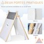 Voir la diapositive 5 : HOMCOM Tente teepee indien enfant motif étoiles - dim. 1,3L x 1,11I x 1,36H m - 2 portes refermables, fenêtre - structure bois, toile polyester coton gris blanc