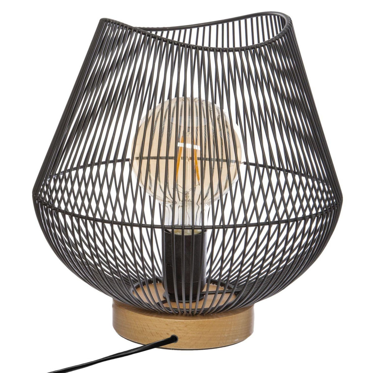 ATMOSPHERA Lampe filaire à poser Jena - Hauteur 28 cm - Noir