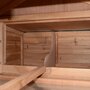 HOMCOM Poulailler clapier modèle chalet multi-équipé : rampes, nichoirs, perchoirs, plateau excrément, fenêtre, portes bois massif