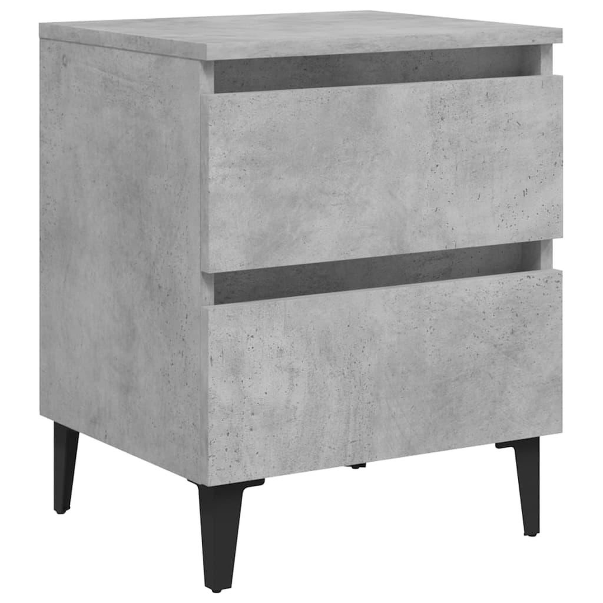 Voir la diapositive 2 : VIDAXL Table de chevet gris beton 40x35x50 cm bois d'ingenierie