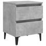 Voir la diapositive 2 : VIDAXL Table de chevet gris beton 40x35x50 cm bois d'ingenierie