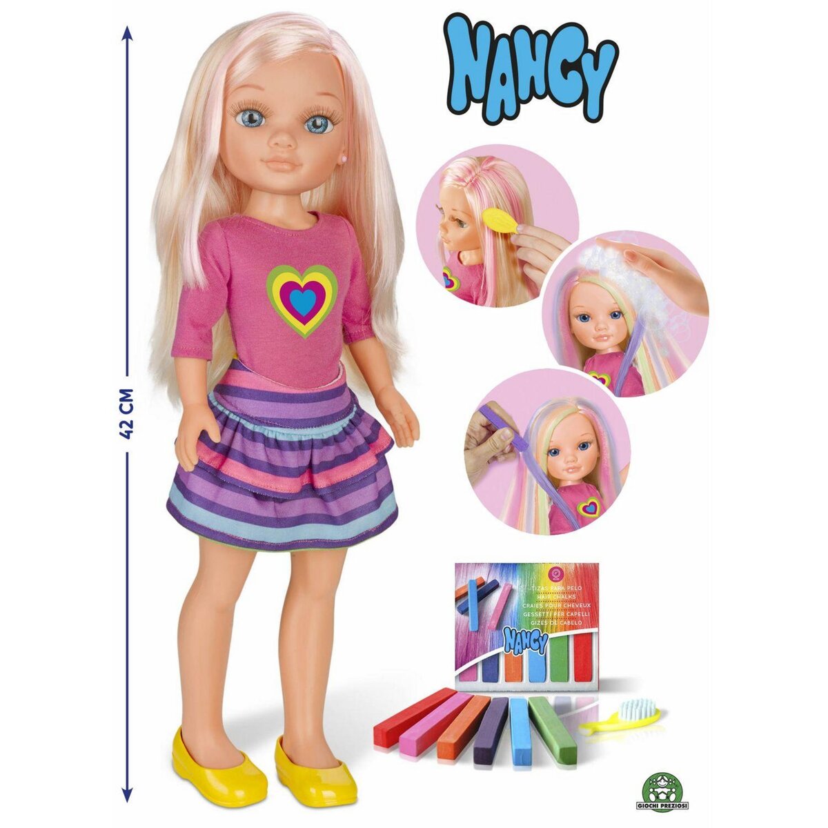 GP TOYS Poupée Nancy - Mèches en couleurs