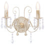 Voir la diapositive 3 : VIDAXL Applique murale a perles Blanc antique 2 ampoules E14