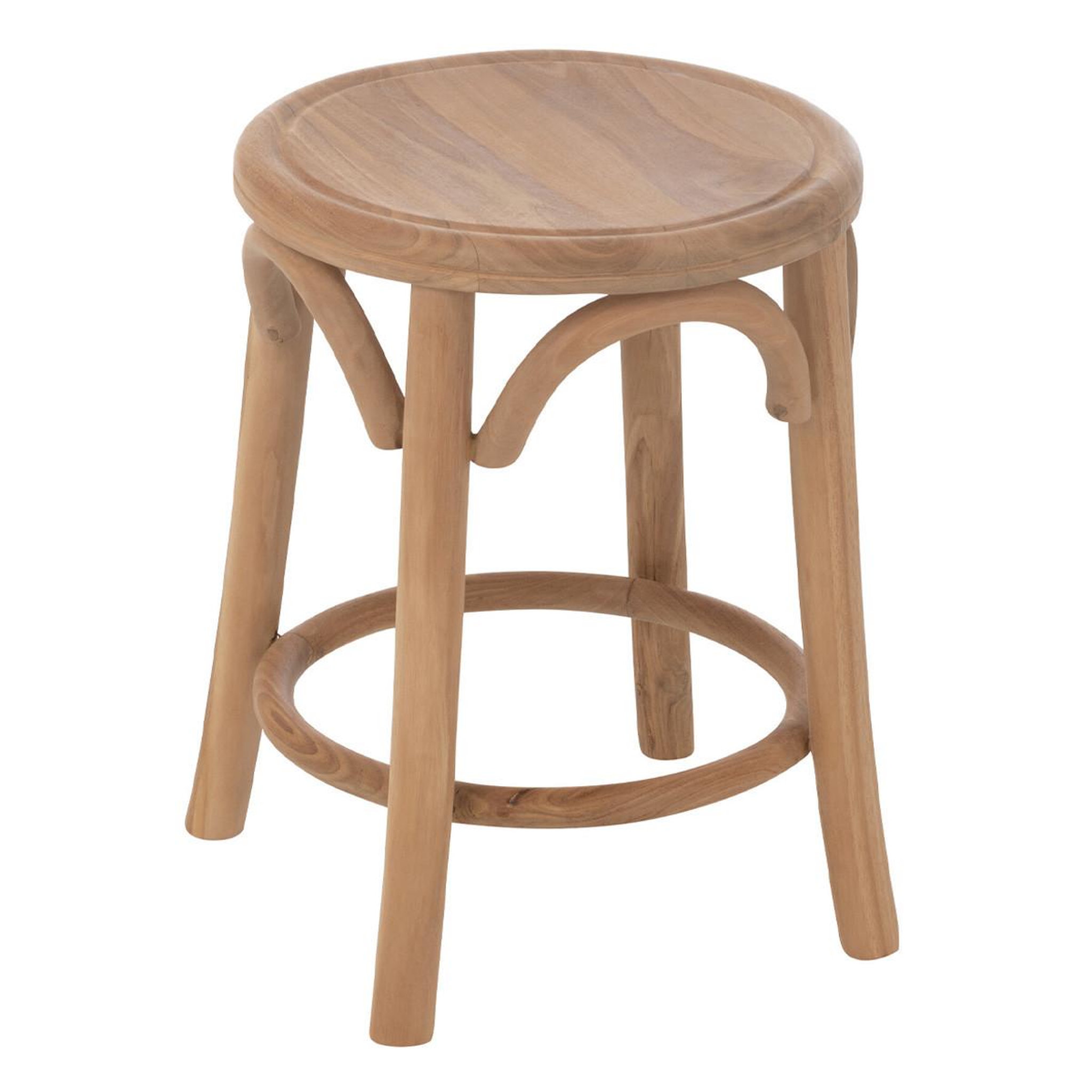 J-LINE Tabouret en teck  ali  50cm naturel