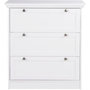 Voir la diapositive 5 : MARKET24 Commode LANDWOOD 3 Tiroirs - Décor blanc - Style campagne - L80 x P45 x H90 cm