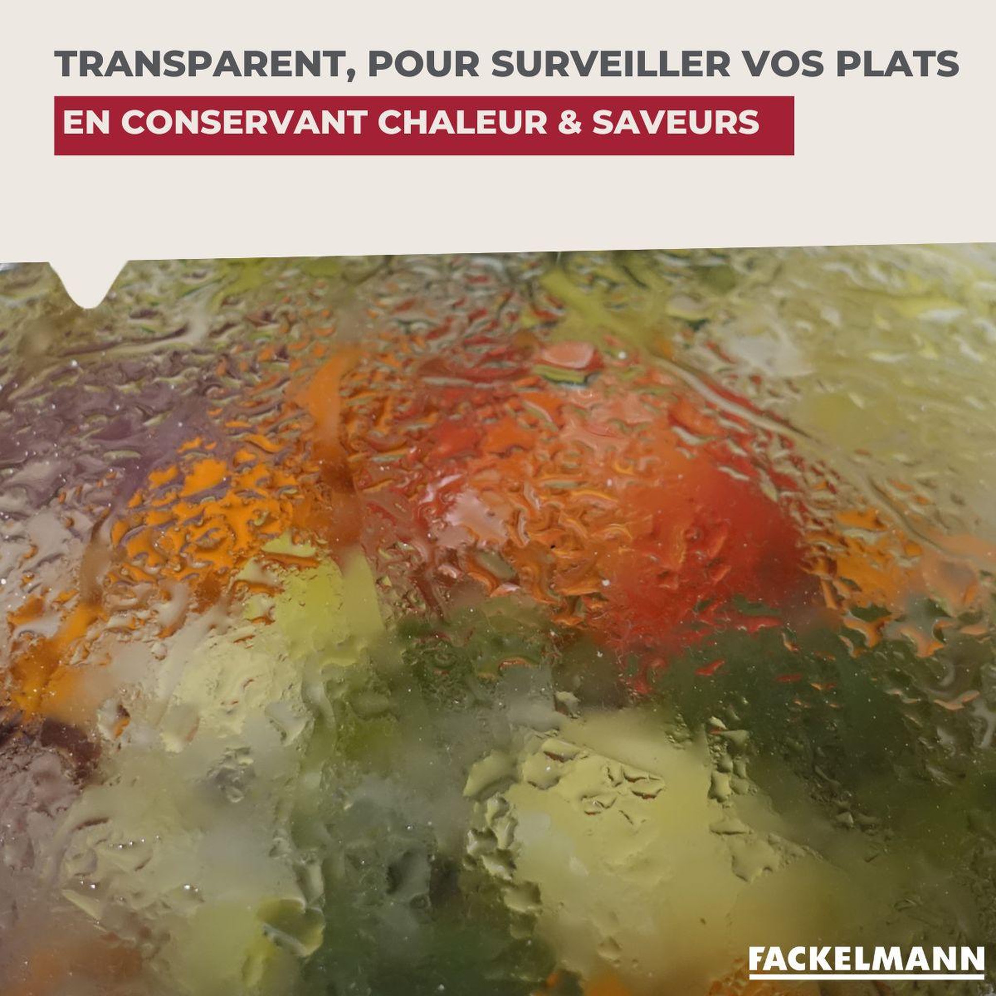 Voir la diapositive 4 : Fackelmann Couvercle de cuisson adaptable de 24 à 28 cm en verre et silicone Fackelmann