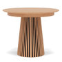 Voir la diapositive 1 : LISA DESIGN Freya - table à manger ronde extensible - effet bois - 4 à 8 personnes