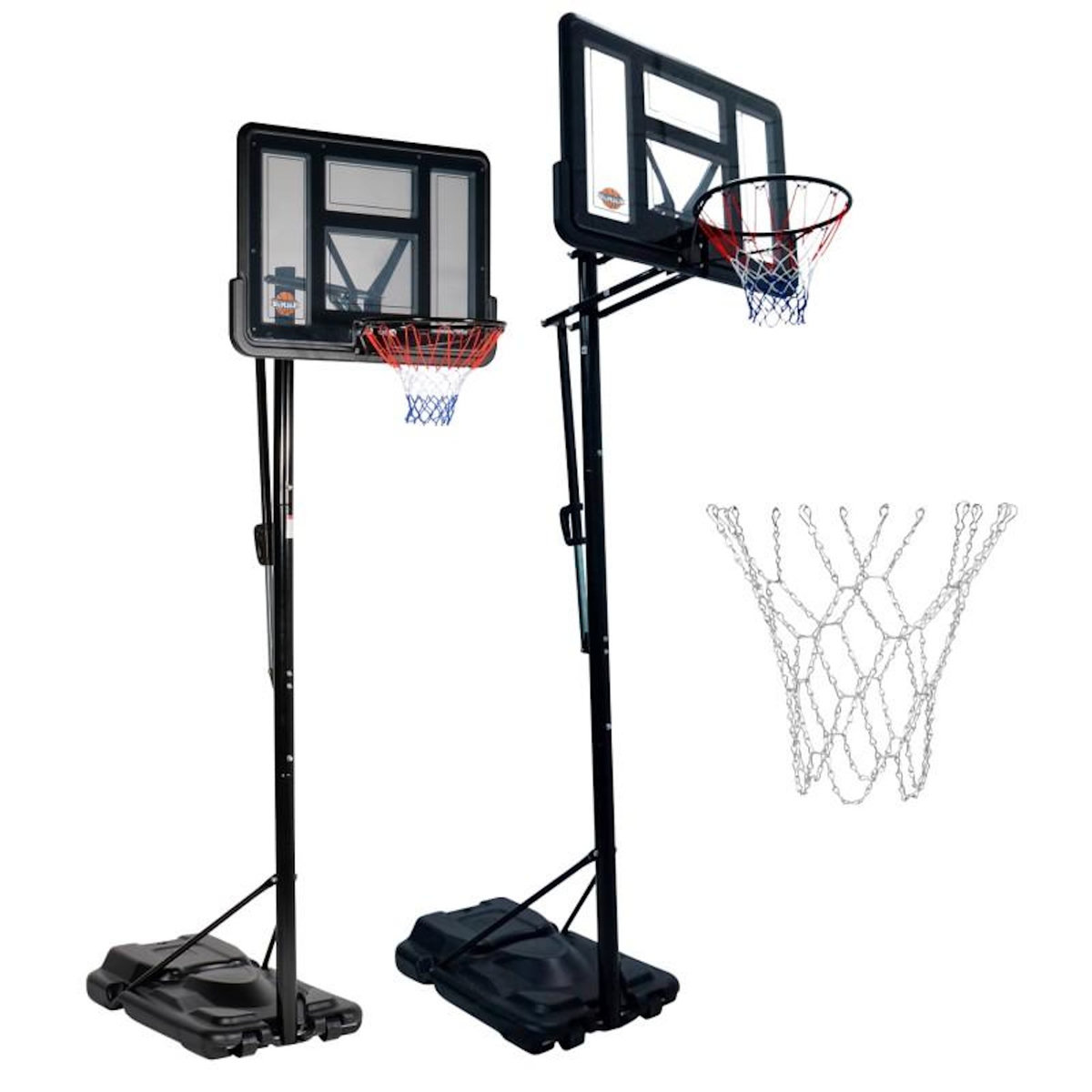 BUMBER Panier de Basket sur pied mobile CHICAGO - Diamètre 45 cm - Hauteur Réglable de 2,30m à 3,05m