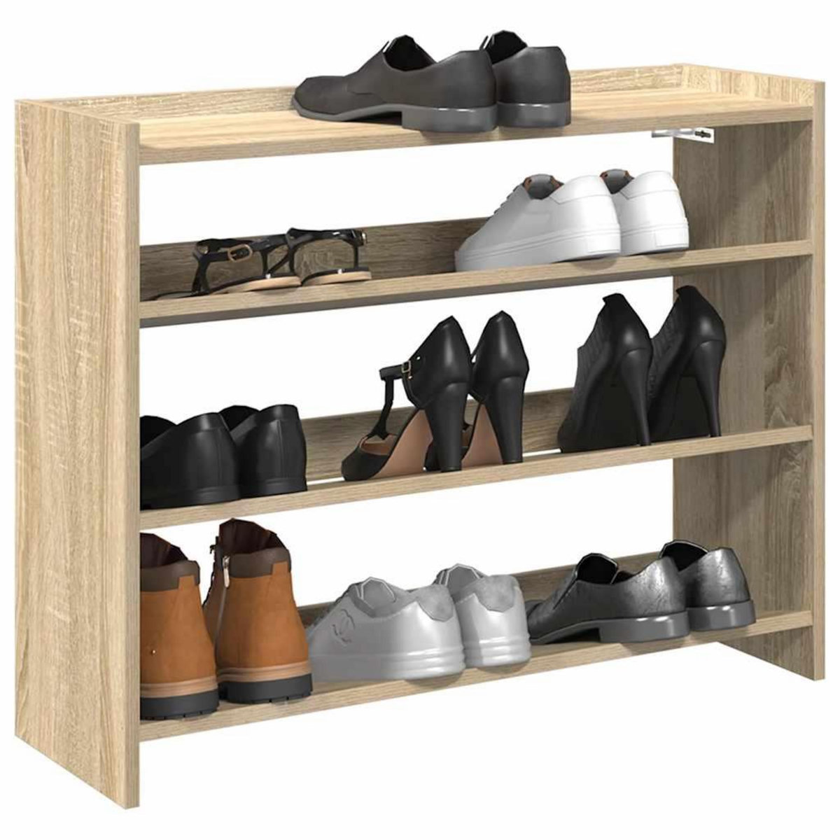 VIDAXL Etagere a chaussures chene sonoma 80x25x62 cm bois d'ingenierie