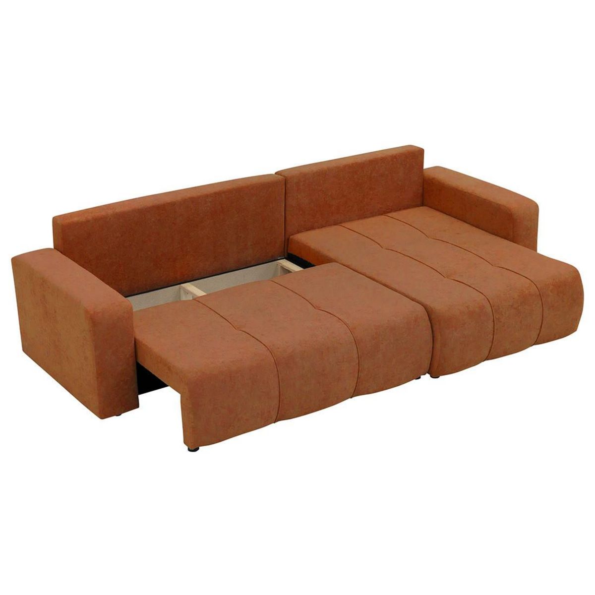 BEST MOBILIER Nicole - canapé d'angle réversible 5 places convertible avec coffre en tissu