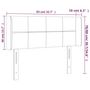 Voir la diapositive 6 : VIDAXL Tete de lit a LED Gris clair 83x16x78/88 cm Velours