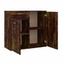 Voir la diapositive 5 : VIDAXL Buffet Chene fume 80x36x75 cm Bois d'ingenierie
