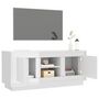 Voir la diapositive 5 : VIDAXL Meuble TV blanc brillant 102x35x45 cm bois d'ingenierie