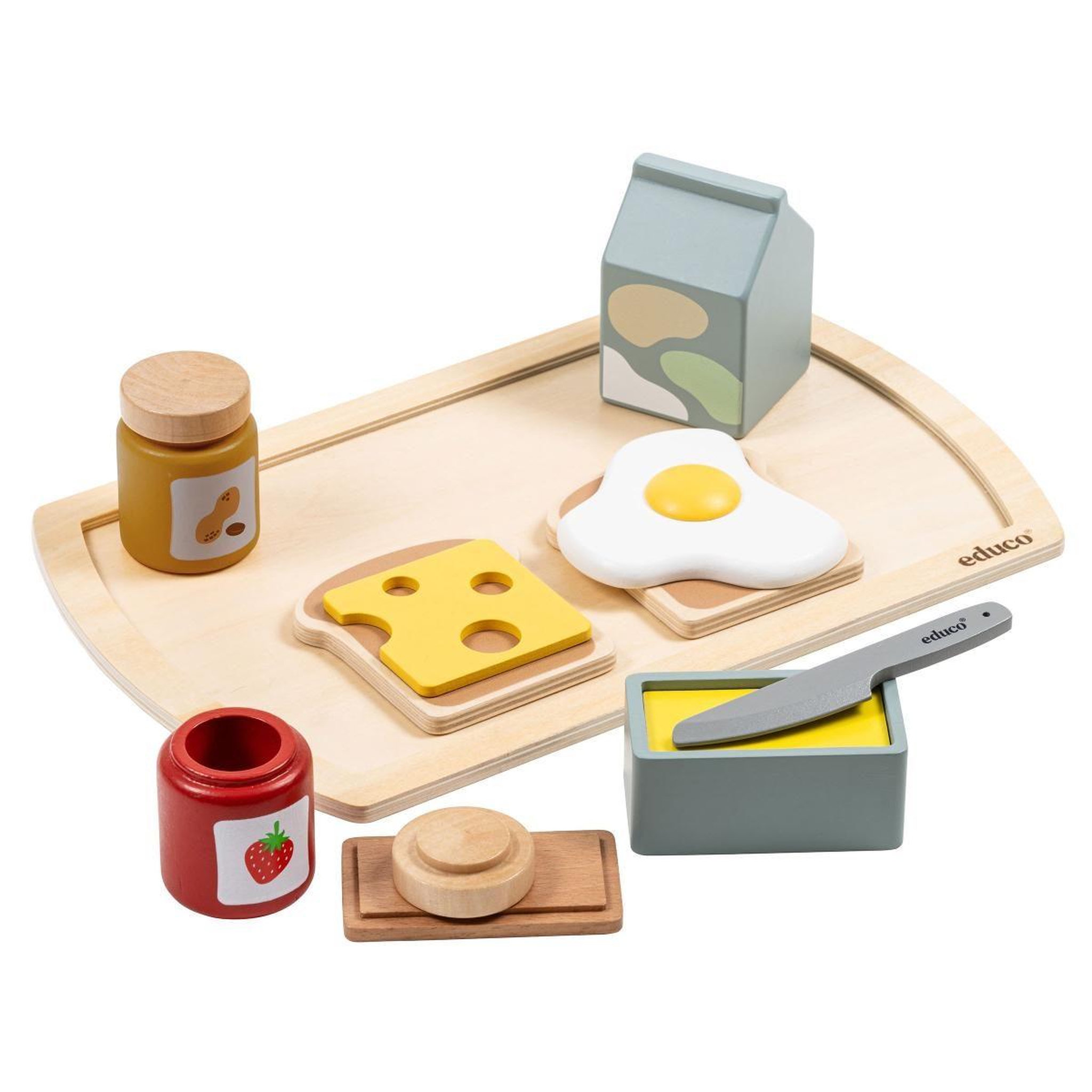 Voir la diapositive 2 : EDUCO Ensemble de petit-déjeuner - set alimentaire — ensemble de 10 pièces