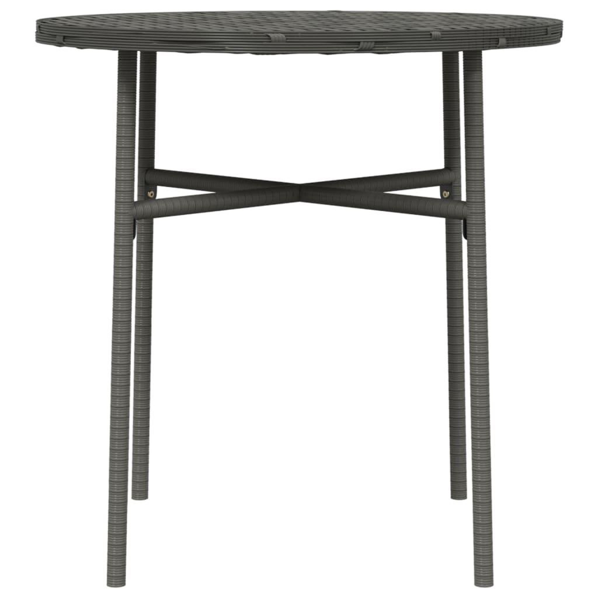 Voir la diapositive 4 : VIDAXL Table a the Gris 45 cm Resine tressee