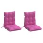 Voir la diapositive 3 : VIDAXL Coussins de chaise a dossier bas lot de 2 rose tissu oxford