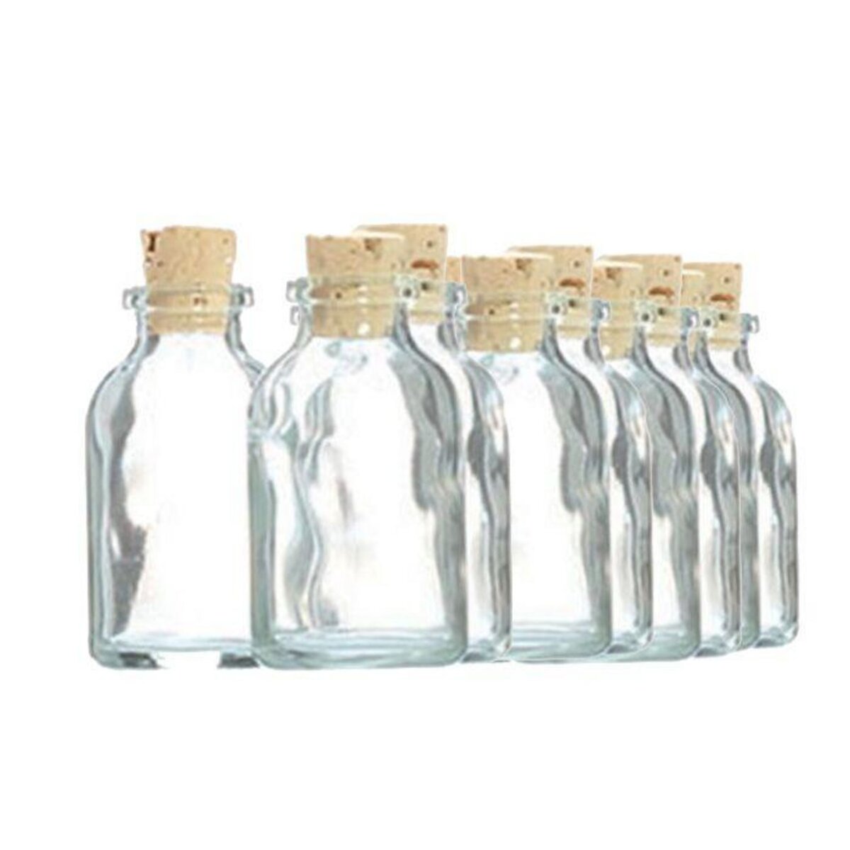 Graine créative 50 mini bouteilles en verre 6 cm avec bouchon liège