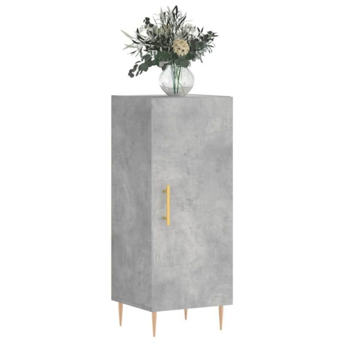 VIDAXL Buffet Gris béton 34,5x34x90 cm Bois d ingénierie