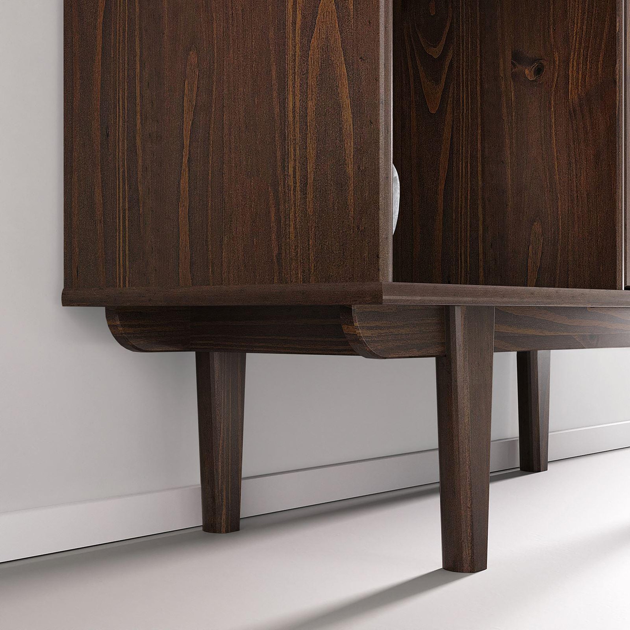 Voir la diapositive 5 : IDIMEX Buffet haut SIMONA H 139 cm en bois massif