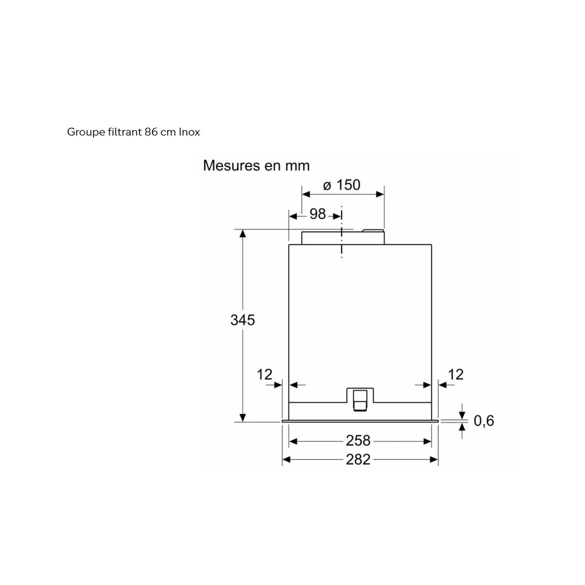 Voir la diapositive 5 : Siemens Groupe filtrant 86cm 74.5m3/h inox - lb87nac50