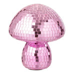 Paris Prix Champignon Disco en Verre  Miroir  23cm Rose