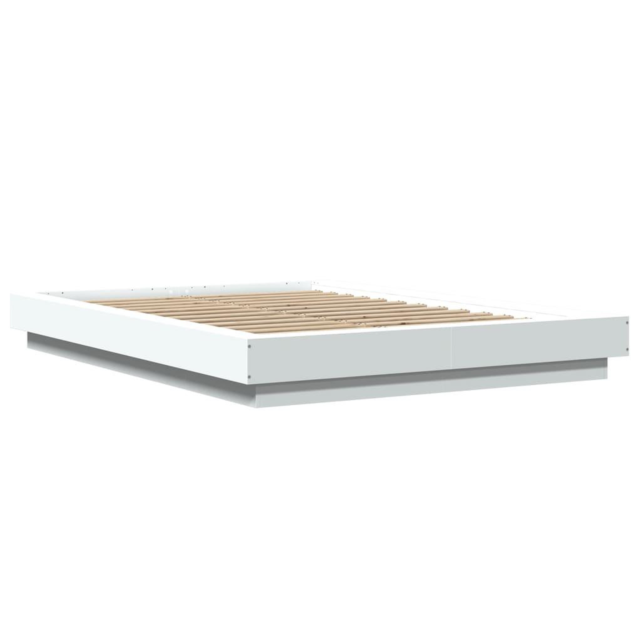 Voir la diapositive 3 : VIDAXL Cadre de lit avec lumieres LED sans matelas blanc 135x190 cm