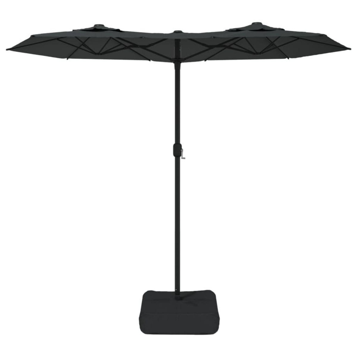 VIDAXL Parasol de jardin a double tete avec LED anthracite 316x240 cm