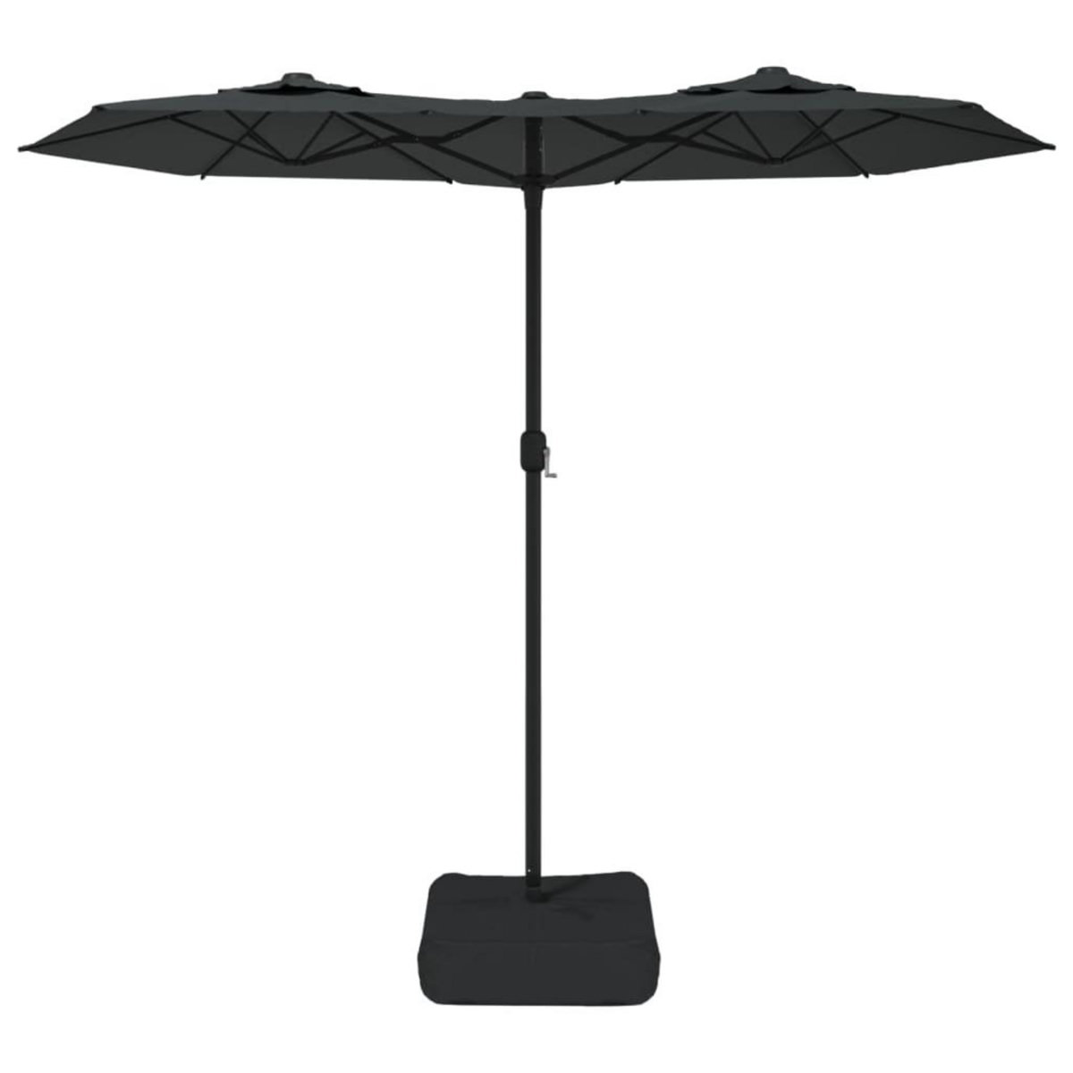 VIDAXL Parasol de jardin a double tete avec LED anthracite 316x240 cm