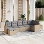 Voir la diapositive 1 : VIDAXL Salon de jardin avec coussins 7pcs melange beige resine tressee
