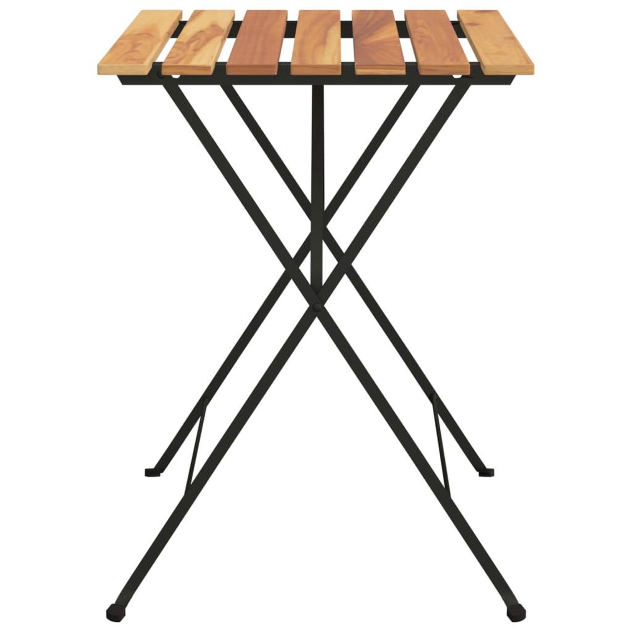 Voir la diapositive 4 : VIDAXL Table de bistro pliante 55x54x71cm bois de teck solide et acier