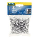 Rapid Lot de 100 rivets aluminium Diam.4.8 x H.10 mm RAPID