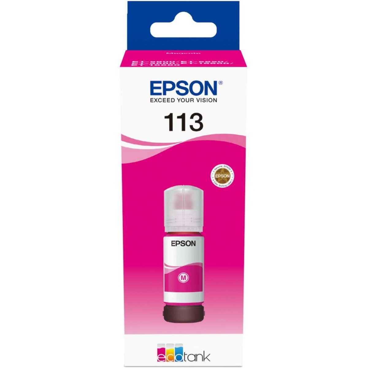 Epson Encre Bouteille d'Encre Ecotank 113 Magenta 70ml - C13T06B34A