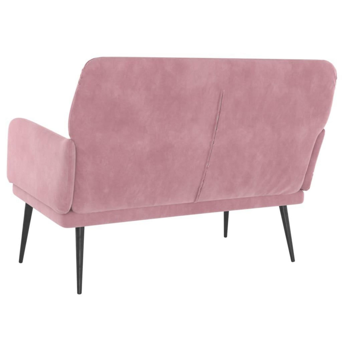 VIDAXL Banc Rose 108x79x79 cm Velours