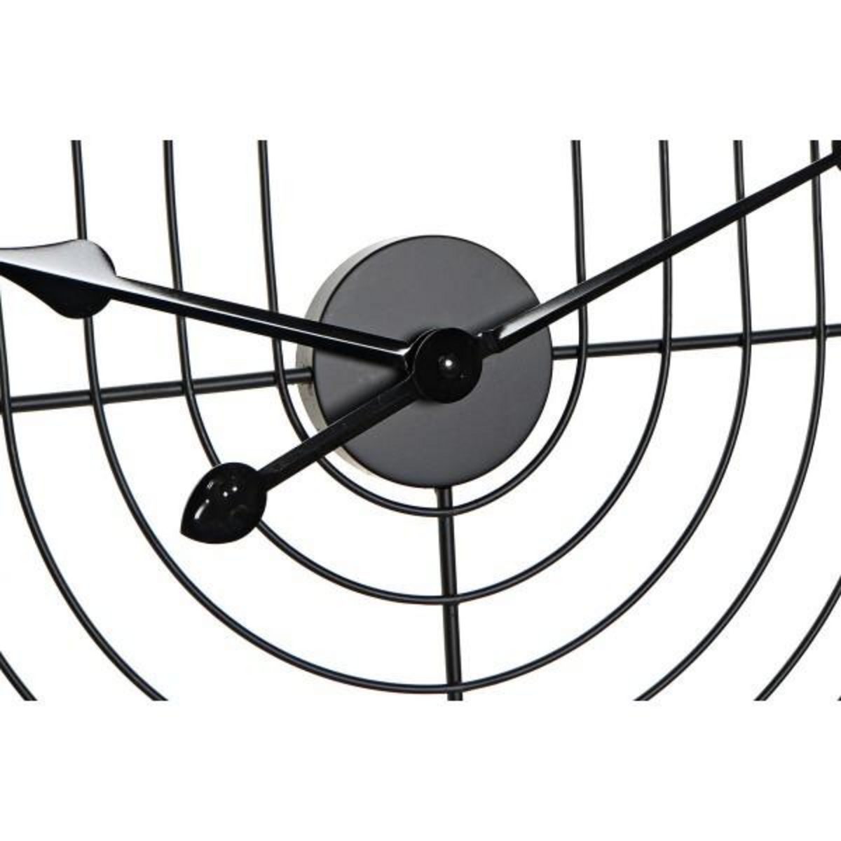 AAAAA Horloge Murale DKD Home Decor Noir Doré Métal 60 x 3 x 60 cm Moderne (2 Unités)