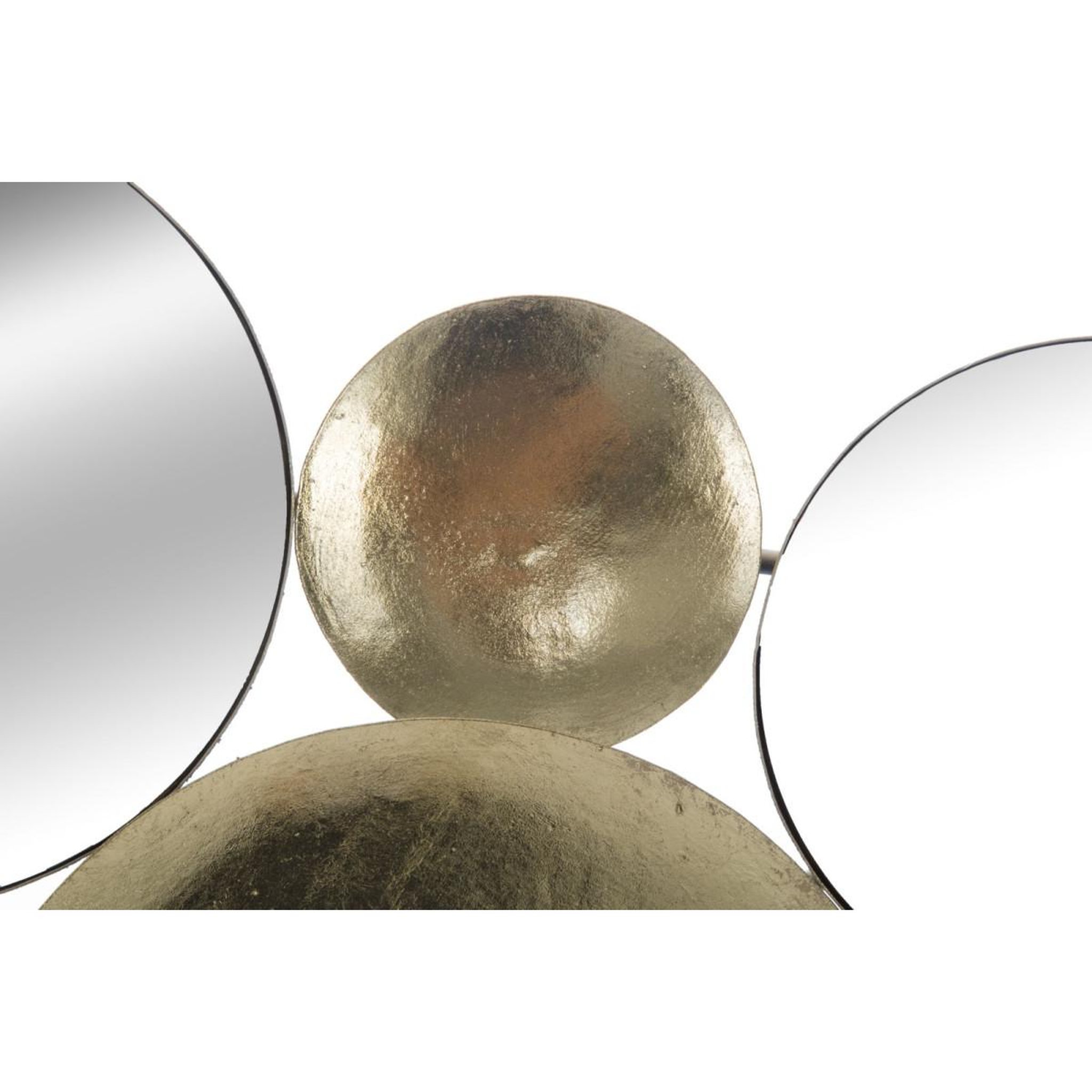 Voir la diapositive 2 : Paris Prix Décoration murale en métal  miroirs  118cm or