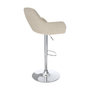 Voir la diapositive 2 : Rendez vous déco Lot de 2 chaises de bar effet laine bouclette blanc cassé 63/83 cm-Adam