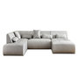 Voir la diapositive 1 : LISA DESIGN Onyx - canapé panoramique d'angle gauche 7 places - en tissu