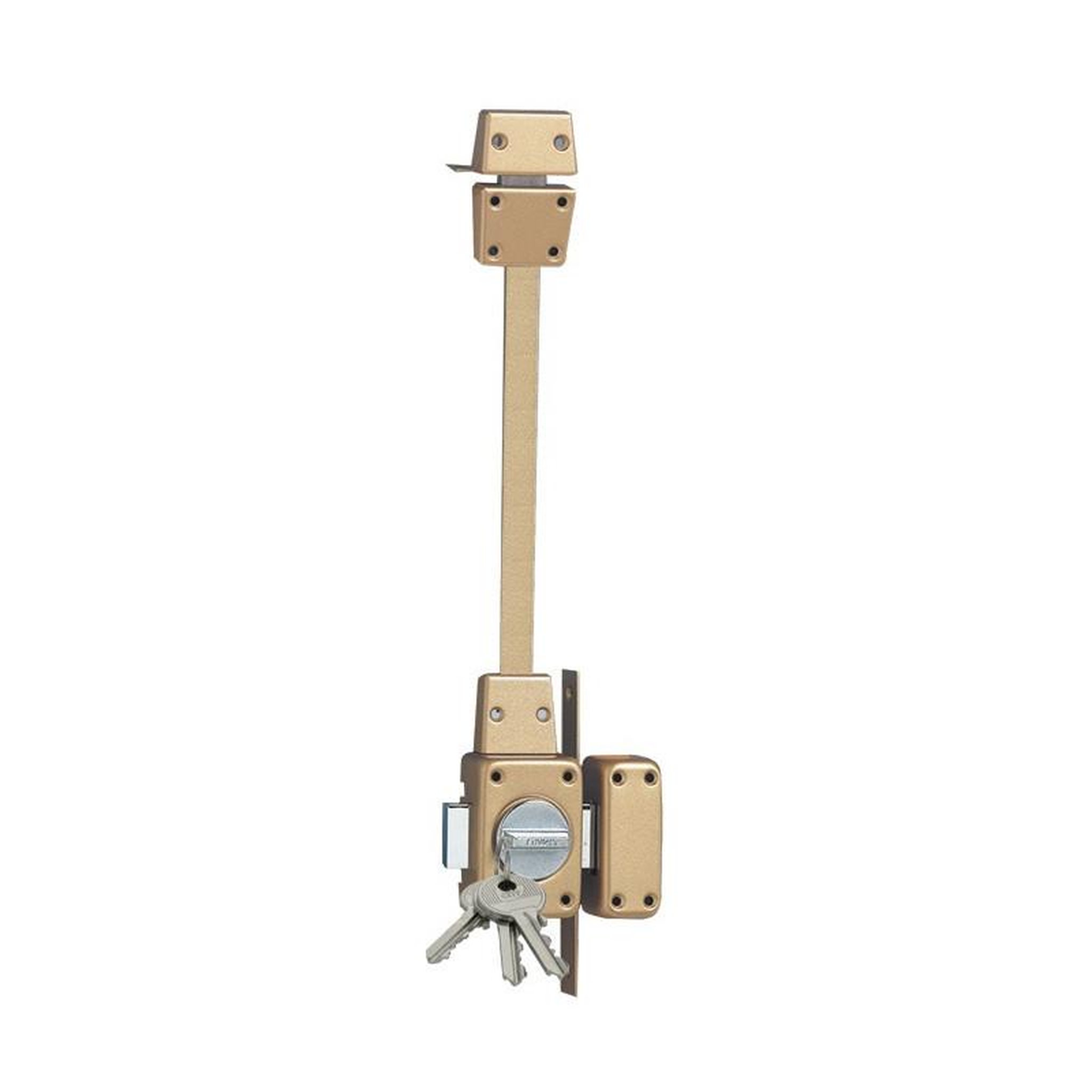 ISEO Verrou 2 points en applique Zenith 1520 à bouton cylindre de 45mm droit ISEO 15200451.5