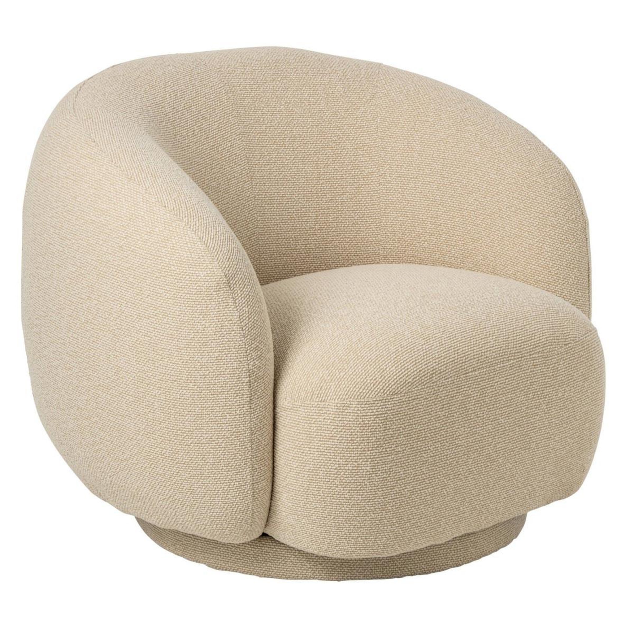 J-LINE Fauteuil pivotant design  margo  93cm écru