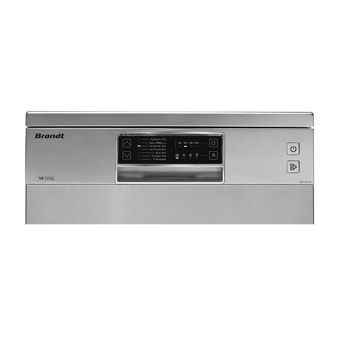 BRANDT Lave-vaisselle 60cm 14 couverts 44db - DSF34524X