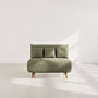 Voir la diapositive 5 : BEST MOBILIER Lumi - banquette convertible clic-clac 2 places en velours côtelé