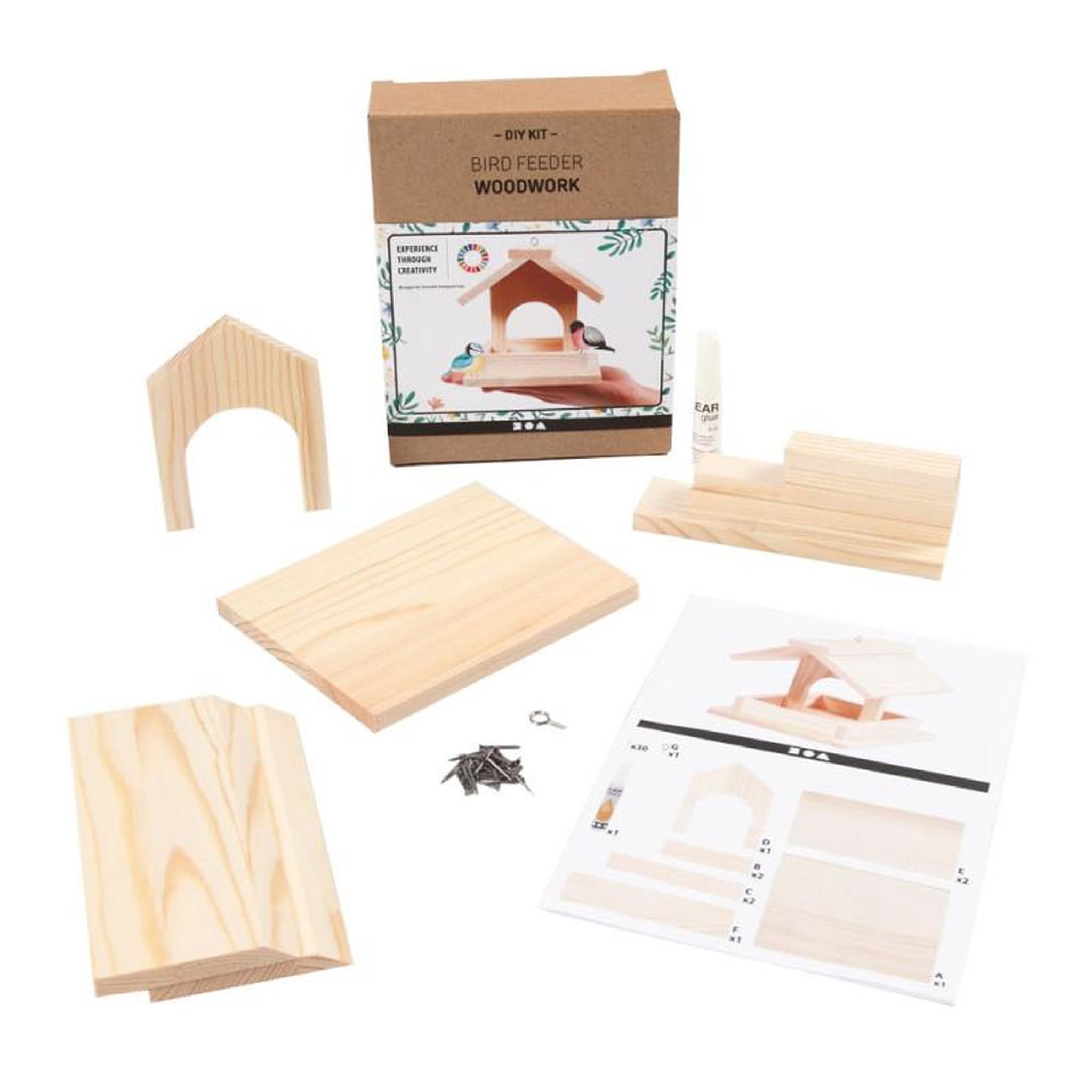 Voir la diapositive 4 : CREATIV COMPANY Kit DIY mon mangeoire à oiseaux 14,5 cm